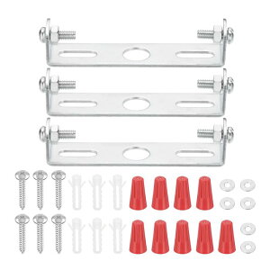 PATIKIL 70 mm ユニバーサル照明器具取り付けブ ラケットキット 3セット ライトクロスバー シーリングライトプレート ネジ付き 壁ライト シーリングライト ペンダント シャンデリア用