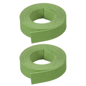 PATIKIL フラットスエードレザーレース、2個1.09ヤードフェイクレザーストラップレザーストリングコードDIYネックレスブレスレットビーズ宝石メイキングタッセルアートクラフト、グラス緑(