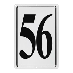 M METERXITY アルミナムナンバーサイン56 11.8" ハウスナンバーとメタルレター パーキングスポットレターサイン ガーデン/ドア/メールボックス用 メタルレターウォールデコ(黒文字/白地)
