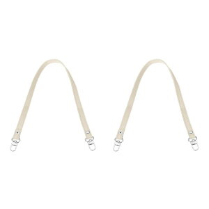 PATIKIL レザーパースハンドルストラップ 2個 26" レザーパースストラップ交換用 DIY 女性クラッチバッグ ハンドバッグ トップハンドルストラップ 修理アクセサリー ベージュ