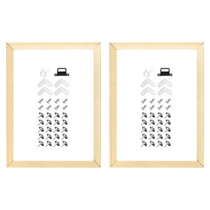 DIY�L�����o�X�L�΂����[�o�[2�Z�b�g�i15.75x19.69�C���`�j - ���G�E�v�����g�E�|�X�^�[�p�����[�o�u���ؐ��t���[���L�b�g