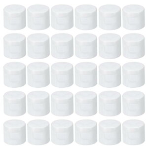 PATIKIL 20/410 リプレースメントフリップキャップ 30個入り 内径0.8" プラスチック再利用可能なボトル 蓋 ペイントディスペンシングスク イーズシャンプー飲料ボトル用 ホワイト
