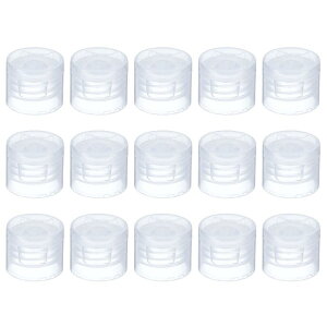 PATIKIL 20/410 リプレースメントフリップキャップ 15個入り 内径0.8" プラスチック再利用可能なボトル 蓋 ペイントディスペンシングスク イーズシャンプー飲料ボトル用 クリア