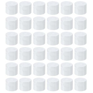 PATIKIL 24/410 リプレースメントフリップキャップ 36個入り 内径0.9" プラスチック再利用可能なボトル 蓋 ペイントディスペンシング スク イーズ シャンプー 飲料ボトル用 ホワイト
