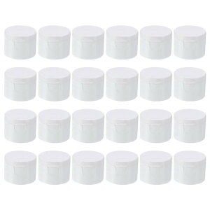 PATIKIL 28/410 リプレースメントフリップキャップ 24個入り 内径1.1" プラスチック再利用可能なボトル 蓋 ペイントディスペンシングスク イーズシャンプードリンクボトル用 ホワイト
