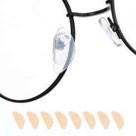 PATIKIL 眼鏡 鼻パッド 10ペア 柔らかいシリコン粘着性 ある眼鏡 鼻パッド エアチャンバー付き プラスチックフレーム用スタイル1 クリア