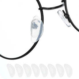 PATIKIL 眼鏡 鼻パッド 24ペア 柔らかいシリコン粘着性 ある眼鏡 鼻パッド エアチャンバー付き 眼鏡パッド プラスチックフレーム用スタイル2 クリア