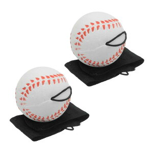 PATIKIL 2.5"スポーツリストボール 2個セット 野球用ゴムリバウンドリストバンドボール 運動や遊びに最適 ホワイト