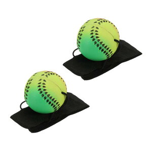 PATIKIL 1.9"スポーツリストボール 2個セット 野球用ゴムリバウンドリストバンドボール 運動や遊びに最適 カラーはミックス
