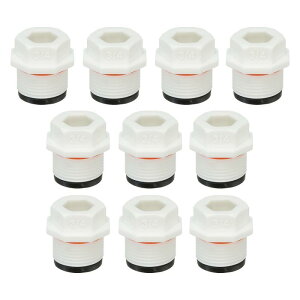 PATIKIL G3/4" 外六角メススレッド PPR パイプフィッティング エンドキャップコネクタープラグ 20個セット ガーデン用散水チューブストッパー 漏れを防止するため クリーム色