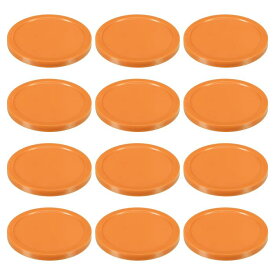 PATIKIL エアホッケーパック 3.2" 12個セット エアホッケー用重い交換パック ゲームテーブル 装備品アクセサリー オレンジ色