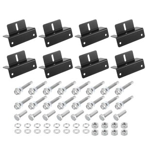 8個セット ソーラーパネルZブ ラケットマウント アルミ製ソーラーパネル取り付けブ ラケット軽量キット RV 屋根 トレーラー ヨット 壁用 黒