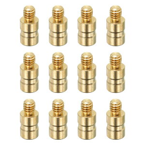 PATIKIL 25グレ イン アーチェリーアロー用真鍮インサート 16パック インサートスクリューカッパーブ ラスアロー .244/6.2mmカーボンアロー用