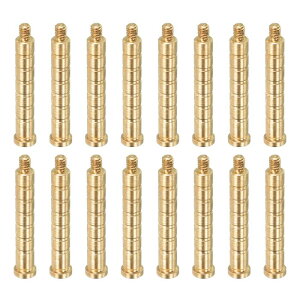 PATIKIL 100グレ イン アーチェリーアロー用真鍮インサート 16パック インサートスクリューカッパーブ ラスアロー .244/6.2mmカーボンアロー用