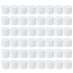 PATIKIL 24/410 リプレースメントフリップキャップ 48個入り 内径0.9" プラスチック再利用可能なボトル ため 塗料ディスペンシングスク イーズシャンプーボトル用キャップ ホワイト