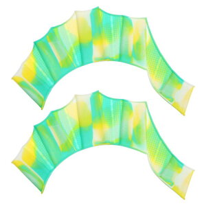 PATIKIL シリコン製 水泳手袋 1ペア ウェブ付きスイムグローブ フィンガーフロッグタイプ 耐水ギア 水泳トレーニング用 ブルートーン Mサイズ