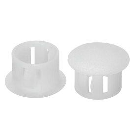 PATIKIL 13 mm (1/2") プラスチック製ホールプラグ 60個セット フラッシュタイプ 丸いホールプラグカバー テーブル キッチンキャビネット 家具用 ホワイト