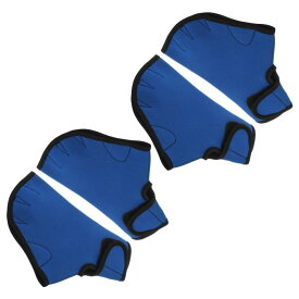 PATIKIL ウェブ付き水泳手袋 男女兼用 水泳およびダイビング用 水抵抗トレーニングアクセサリー Mサイズ ブルー