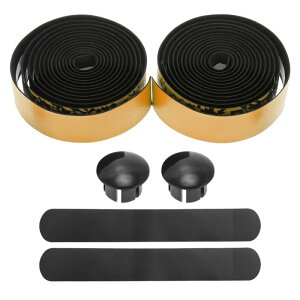 BULLSPANN 1ペア 自転車ハンドルバーテープ ロードバイク用 滑り止め 衝撃吸収ハンドルバーテープ MTB用カーボンファイバーパターングリップテープ ブラック オレンジ