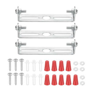 PATIKIL 75 mm ユニバーサル照明器具取り付けブ ラケットキット 3セット ライトクロスバー シーリングライトプレート ネジ付き 壁ライト シーリングライト ペンダント シャンデリア用