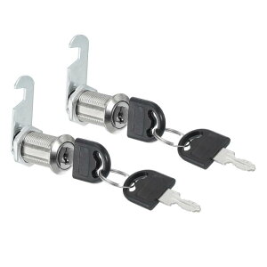PATIKIL キャビネット引き出しロック キー2個付き 1-1/6"(30mm) キーが異なる亜鉛合金セキュリティロックシリンダーカム ドア 戸棚 家庭用郵便受け 事務所用 シルバー