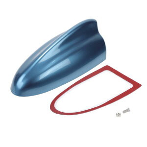 VekAuto シャークフィンアンテナカバー、車車載用ユニバーサルAM/FM信号屋根アンテナオートSUVトラックオフロードABS素材粘着ベースアイスブルー