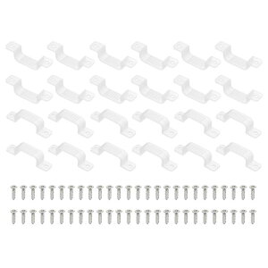 PATIKIL LED�X�g���b�v�����v�N���b�v 100�� ���t���u ���P�b�g �n�[�h�Œ�N���b�v �N�����v�z���_�[ �l�W�t�� ��20 mm 3528/5050 �l�I��R gB���C�g�P�[�u�����{���p ����