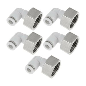HEROFFIX �v�b�V���c�[�R�l�N�g�G�A�t�B�b�e�B���O 1/4 90�x �����X���b�h�R�l�N�^ �v���X�`�b�N ���^�� 1/2 BS-PT 5�� �V���o�[�g�[�� �z���C�g