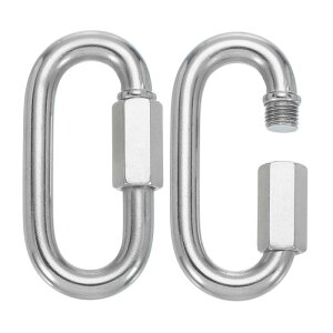 PATIKIL M12クイックリンクチェーンコネクタ 2個 12.7 mm 304ステンレス鋼 ロッククイックチェーン修理リンク 牽引スイング 屋外機器用 容量2497LBS