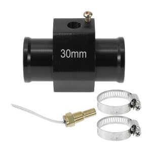 ACROPIX 12/24V ユニバーサル ウォーターテンプセンサーキット 1/8"NPT 30mm ブラックアダプター 150'F オン - 135'F オフ 自動車用ラジエーター&エンジン冷却用