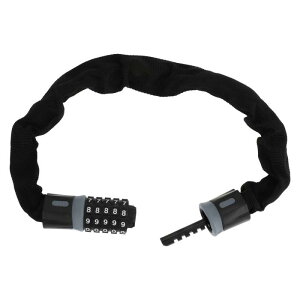 BULLSPANN ユニバーサルセキュリティバイクロック 0.6 M 防錆チェーンリンク自転車ロック 5桁のコードの組み合わせ付き ロードバイク マウンテンバイク 電動バイク用 ブラック グレー