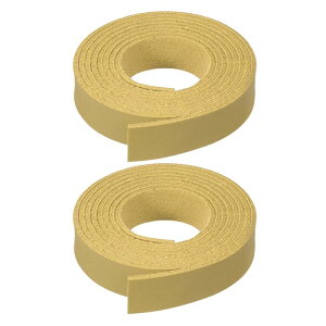 PATIKIL フラットスエードレザーレース、2個1.09ヤードフェイクレザーストラップレザーストリングコードDIYネックレスブレスレットビーズ宝石メイキングタッセルアートクラフト、ゴー ルド