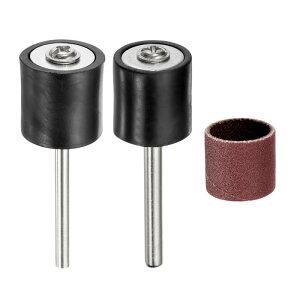 3pcs サンディングドラムスリーブセット 1/2インチ グリット400 サンディングサンドペーパー マンドレル付き ロータリーツール ミニサンディングドラムキット 金属 宝石 木材 細かい加工 ポリ