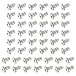 PATIKIL �{�^���w�b�h�\�P�b�g�L���b�v�l�W 60���� #8-32 UNF x 7.9mm 304 �X�e�����X�|�� �Z�p�h���C�u �S�l�W �@�B�p�{���g �l�W �Ƌ�p �E�H�[�^�[�|���v�Ɩ���� �V���o�[