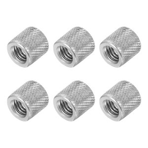 PATIKIL 6�� M6x1mm ���i�b�g ��10mm x ����10mm �J�b�v�����O�i�b�g 304�X�e�����X�|�� ���E���h�R�l�N�^�i�b�g �S�˂� �X�y�[�T�[ �X�^�b�h�R�l�N�^�t�@�X�i�[ �J���� �d�q�@�� �@�B �Ƌ� �ڑ� �C��