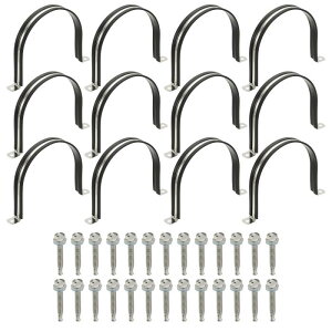 PATIKIL 12�� �p�C�v�N�����v 4-3/4�C���`304�X�e�����X�X�`�[�����o�[�N�b�V�����t��U�u ���P�b�g�R���W�b�g�N�����v�p�C�v�X�g���b�v���C���[�N���b�v �w�L�T�S�i���X�N�����[�t�� �`���[�u