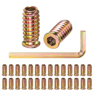 M METERXITY �؍ޗp30����l�W���݃i�b�g�A1/4-20 x 25mm �w�b�N�X�h���C�u�l�W���݃i�b�g�A�ؐ��Ƌ�p�����`�t���A�l�W���݃i�b�g [���g�[��]