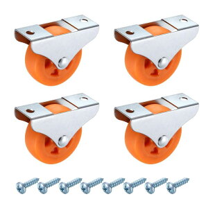 PATIKIL 2�C���`�Œ�L���X�^�[�z�C�[�� �i�C�����x�A�����O�Ȃ� �����Ȕ��]�L���X�^�[�z�C�[�� �Ƌ�����o�����[�{�b�N�XDIY�v���W�F�N�g�p ���^���g�b�v�v���[�g�t��-4�i�I�����W�j