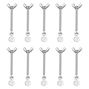 PATIKIL M4-0.7 x 40 mm �E�B���O�o�^�t���C�X�N�����[10�� 304�X�e�����X�X�`�[���E�B���O�i�b�g����у{���g�}�V���t�@�X�i�[�T���n���h�X�N�����[�d�q�@��DIY�c�[���p�V���o�[