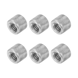 PATIKIL 6�� M6x1mm ���i�b�g ��10mm x ����8mm �J�b�v�����O�i�b�g 304�X�e�����X�|�� ���E���h�R�l�N�^�i�b�g �S�˂� �X�y�[�T�[ �X�^�b�h�R�l�N�^�t�@�X�i�[ �J���� �d�q�@�� �@�B �Ƌ� �ڑ� �C��