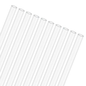 M METERXITY 10�p�b�N�̃N���A�v���X�`�b�N�`���[�u 3 mm[0.12"]���a×5mm[0.2"]�O�a�̍��Ռ������|���J�[�{�l�[�g�ۃp�C�v ������/�Ɩ�/������/�͌^�p �v���X�`�b�N�`���[�r���O[500mm/19.7IN]