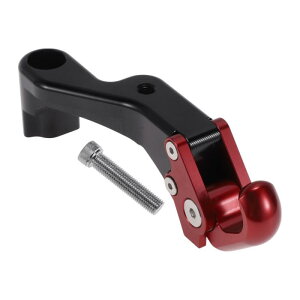 HEROFFIX 可変式オートバイ用ハンギングフック クルックフラットハンドル フック付き オートバイヘルメット用 ラゲッジバッグホルダーハンガー アルミニウム合金 レッド ブラック 1個のネジ