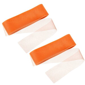 25ヤードの硬い馬毛ブレード、ポリエステルボニング用の3インチ幅、ウェディングダンスドレスDIYクラフトアクセサリー、オレンジ(2枚)