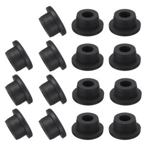 15個 T字型シリコンプラグ 直径19mm/0.75インチ 弾性防水シリコンプラグ再利用可能なボトルストッパーシーリングラウンドホールプラグ 黒