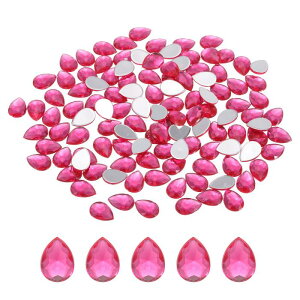 200PCS �t���b�g�o�b�N�A�N�����e�B�A�h���b�v�W�F��10x14mm �l�H�_�C�������h DIY�N���t�g �r�[�Y �E�F�f�B���O �p�[�e�B�[ �t�F�C�X�y�C���g ��΃��C�L���O �s���N