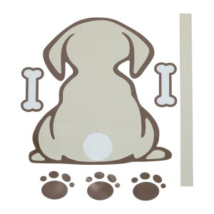 A ABSOPRO リフレクティブバンパーデカール イエロースクエアドッグ リフレクティブカーステッカー パーソナライズドデコレーション 車体またはドアまたは窓