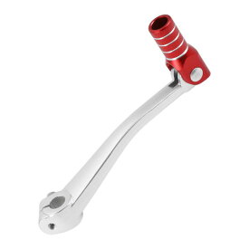 Motoforti ボスアーに対応125用折りたたみ式オートバイギアシフトレバー アルミ合金製ペダルシフトレバーアーム シルバートーンレッドヘッド シルバートーンリング付き