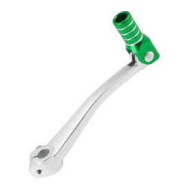 Motoforti ボスアーに対応125用折りたたみ式オートバイギアシフトレバー アルミ合金製ペダルシフトレバーアーム シルバートーングリーンヘッド シルバートーンリング付き