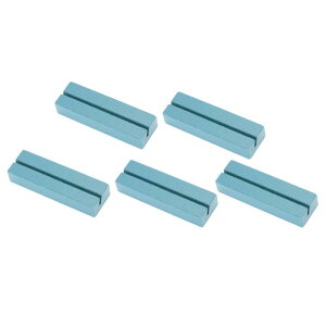 CAPASTEC カードスタンド メモスタンド 木製 シンプル カード立て 写真 番号 値札 メニュー ネームカード オフィス 机上用品 文房具用 5個セット 青