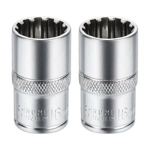 12�|�C ���g �\�P�b�g 1/2�h���C�u 16mm ���[�g���V�����E�\�P�b�g 2�g �S��1.5�C���`(38mm) CR-V�| �j�b�P�����b�L �ƒ�p�E�����ԗp�i�b�g�{���g�C������